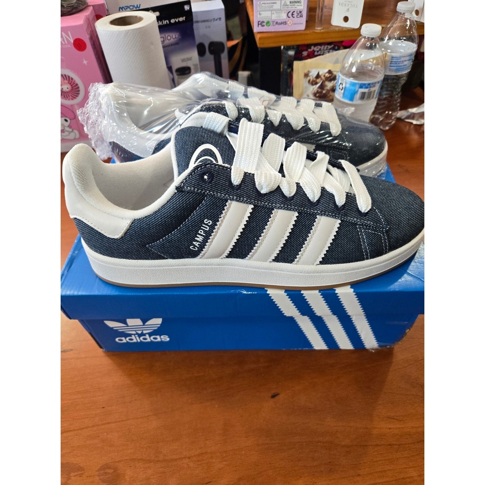 Adidas Campus 00s Indigo Denim White Mens Sneakers JI3163 Size 10 NEW